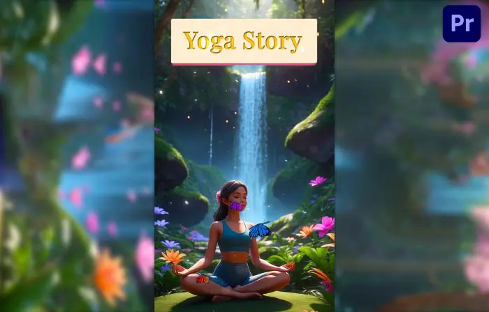 Yoga Asana Concept 3D Instagram Story